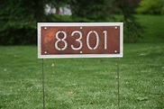 Rustic Metal Address Number Sign, House Number on Yard Stake, Address ...