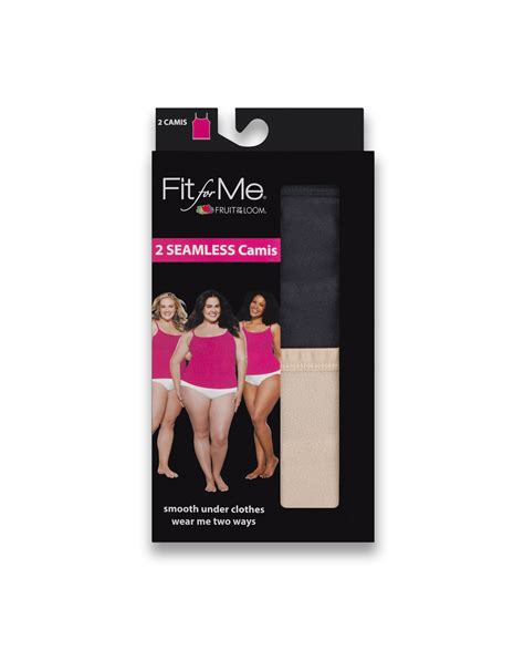 Fit For Me By Fruit Of The Loom Womens 2 Pack Seamless Cami Fruit Us