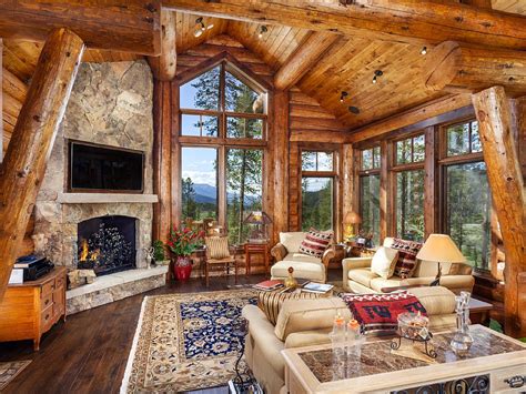 I need ideas on how to decorate a log cabin with log walls, ceiling, and floors without using primitive decorations. Best Style Log Cabin Style Home for Great Escapism that ...