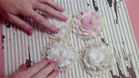 Diy shabby chic curtain tie back. Simple Shabby Handmade Flower Tutorial - YouTube