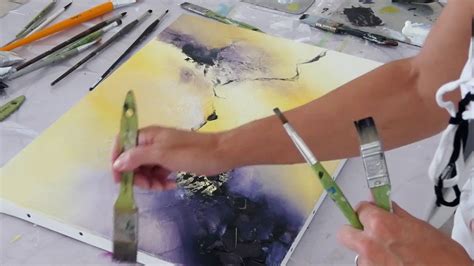 Abstract Painting Demo Easy Relaxing Demo Acrylics Art Therapy