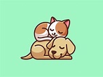 Best Friends | Cat and dog drawing, Cute animal drawings, Animal drawings