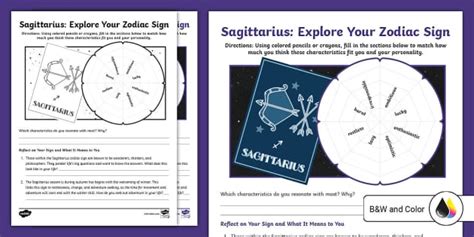 Sagittarius Explore Your Zodiac Sign Activity For 3rd 5th
