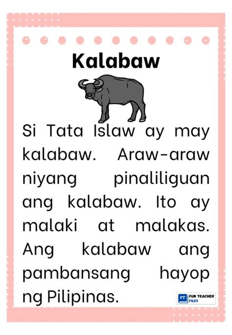 Tagalog Reading Passages Set 2 Fun Teacher Files