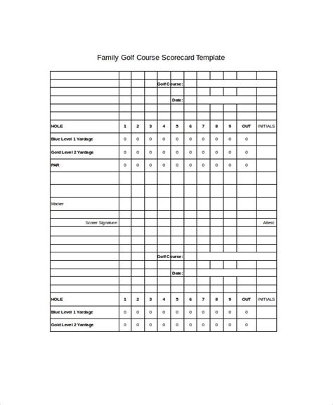 Check spelling or type a new query. 12+ Golf Scorecard Templates - PDF, Word, Excel | Free ...