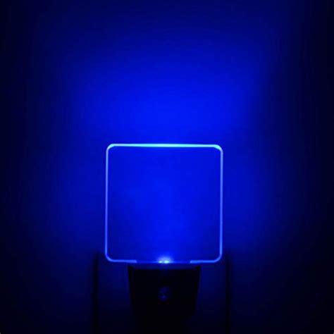 Led Plug In Night Lights Soft Blue Glow Energy Efficient