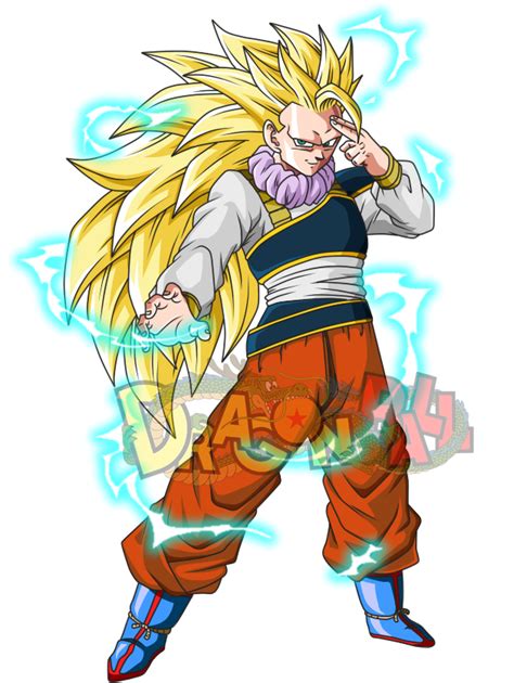 The yardrat stands in a basic stance, both hands in open postures and dangling beside him as he maintains a relaxed and peaceful expression. Goku SSJ3 Yardrat by D-Hime on DeviantArt
