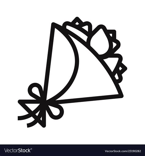 Flowers Bouquet Icon Royalty Free Vector Image