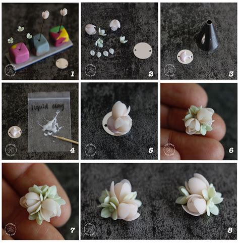 Step By Step Instruction On How To Arrange A Polymer Clay Tulip And