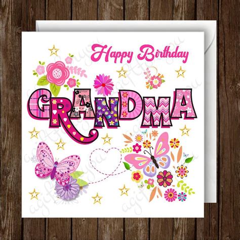 Shop new grandma greeting cards from cafepress. Happy Birthday Grandma Card
