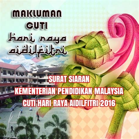 The dates for hari raya in 2020 are expected to be as below: Surat Siaran KPM 2016 Cuti Berganti Sempena Hari Raya ...