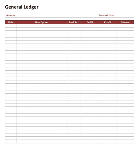 21 General Ledger Templates And Examples Excel Pdf Formats