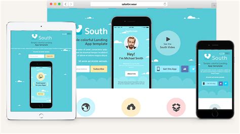 Imagine pointing the light on your phone at a locked door and having it click open. South HTML5 App Landing Page | Html5 Website Templates ...