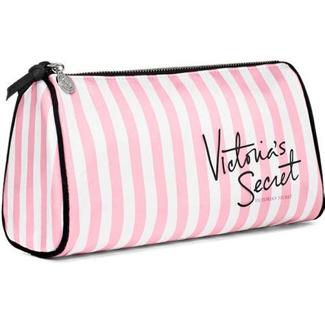 Victorias Secret Vs Stripe Large Makeup Bag 24 Liked On Polyvore