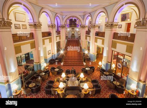 England Yorkshire Scarborough The Grand Hotel Interior View And The
