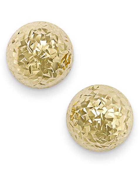 Maybe you would like to learn more about one of these? Italian Gold Diamond-Cut Ball Stud Earrings in 14k Gold ...