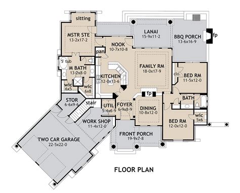 House Plan 65867 Tuscan Style With 1848 Sq Ft 3 Bed 2 Bath