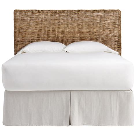 Safavieh home collection imelda grey modway paisley upholstered tufted linen fabric king and california king headboard size in white. Willa Coastal Beach Brown Woven Wicker Headboard - King ...