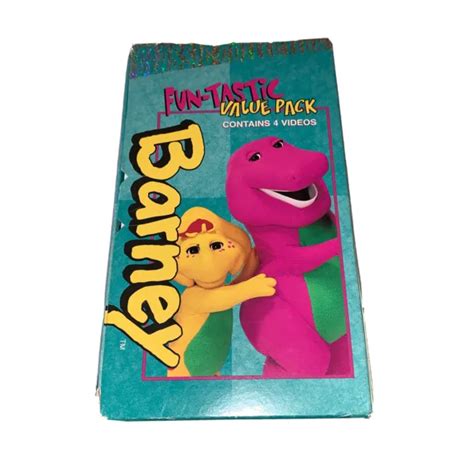 Barney Fun Tastic Value Pack Collection 4 Vidéos Vhs 2000 Excellent