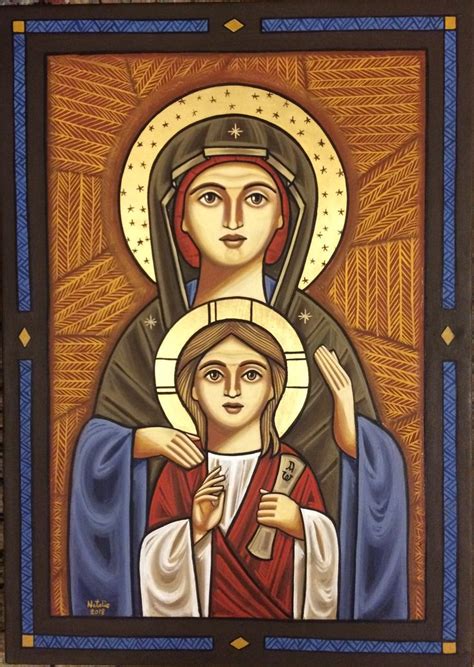 Virgin Mary “theotokos “ Coptic Icon Art Icon Orthodox Christian