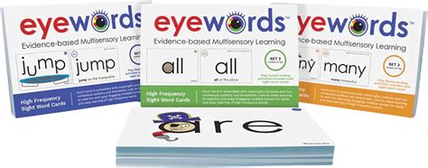Eyewords Multisensory Sight Word Cards Bundle Sets 1 3 Words 1 150
