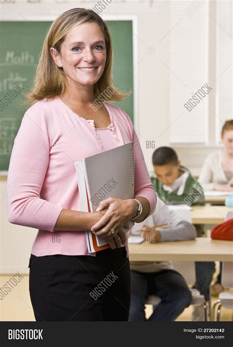 Teacher Standing Image And Photo Free Trial Bigstock