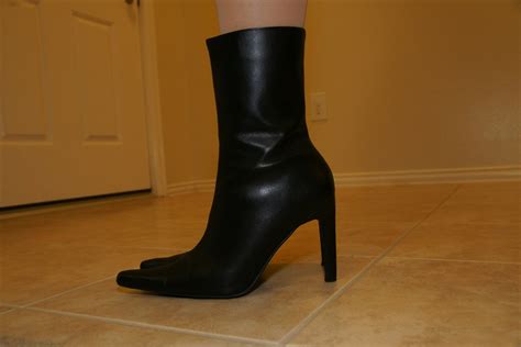 Sexy Steve Madden Zip Boots Black Pointed Toe Triall