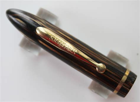 Sheaffer W16161 Brown Stripe Cap Gft 5560 Mm Long Vintage Waterman Pens