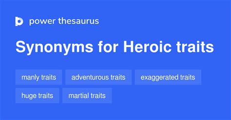 Heroic Traits Synonyms 26 Words And Phrases For Heroic Traits