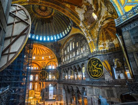 Interior De Hagia Sophia En Estambul Turqu A Foto Editorial Imagen