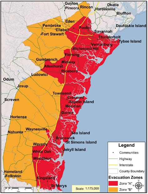 Hurricane Dorian Map Of Georgia Evacuation Zones