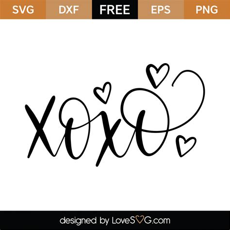 Download Free XOXO SVG Cut File | Lovesvg.com