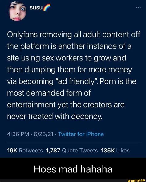Ma Susu Onlyfans Removing All Adult Content Off The Platform Is Another Instance Of A Site Using