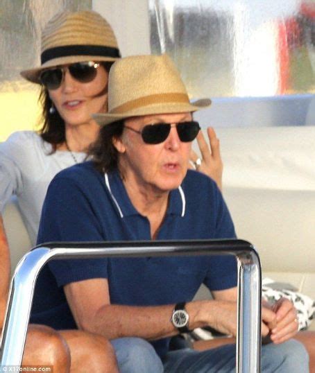 Sir Paul Mccartney And Wife Nancy Sport Matching Straw Hats On St Barts