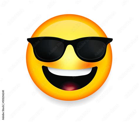 Vetor De High Quality Emoticon With Sunglasses Emoji Vector Cool