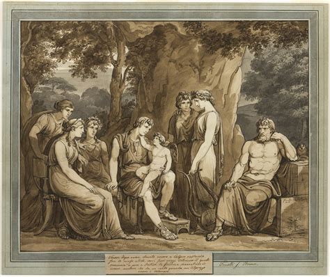 Calypso Watches Telemachus With Cupid On His Knee While Mentor Watches