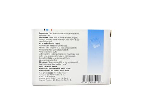 Precio Paracetamol Mg Caja Con Tabletas En Farmalisto The Best