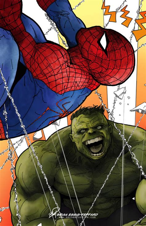 The Incredible Hulk Vs The Amazing Spider Man By Essig Peppard On