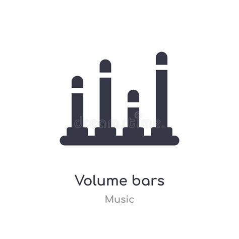 Volume Bars Outline Icon Isolated Line Vector Illustration From Music