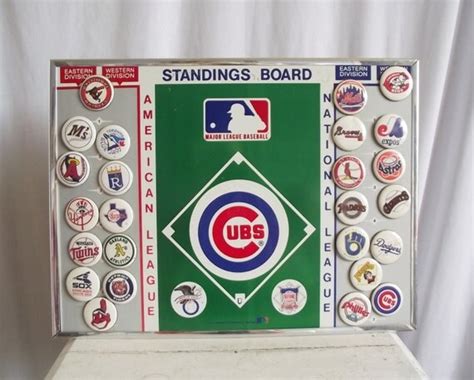 Reserved Vintage Cubs Mlb Standings Board 1989 With 24