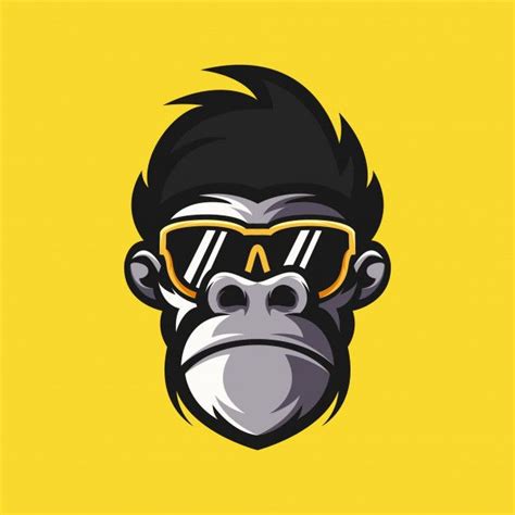 Monkey Logo Design Vector Illustration Monkey Illustration Monkey