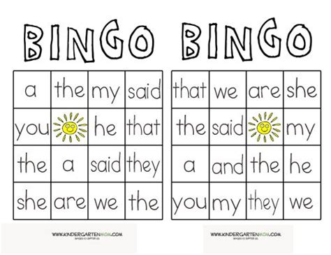 7 Best Images Of Kindergarten Bingo Game Printables Kindergarten