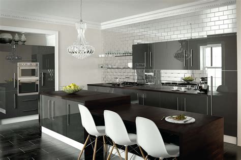 Zurfiz Ultragloss Metallic Anthracite Kitchen Door High Gloss Kitchen