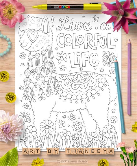 live a colorful life coloring book by thaneeya mcardle —