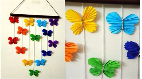 Easy And Beautiful Rainbow Butterfly Wall Hanging Diy Paper Butterfly