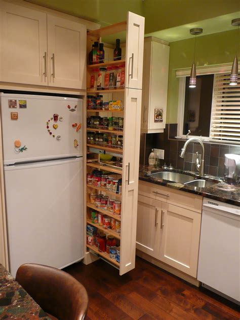 Buy the best and latest pantry cabinets on banggood.com offer the quality pantry cabinets on sale with worldwide free shipping. The narrow cabinet beside the fridge pulls out to reveal a ...