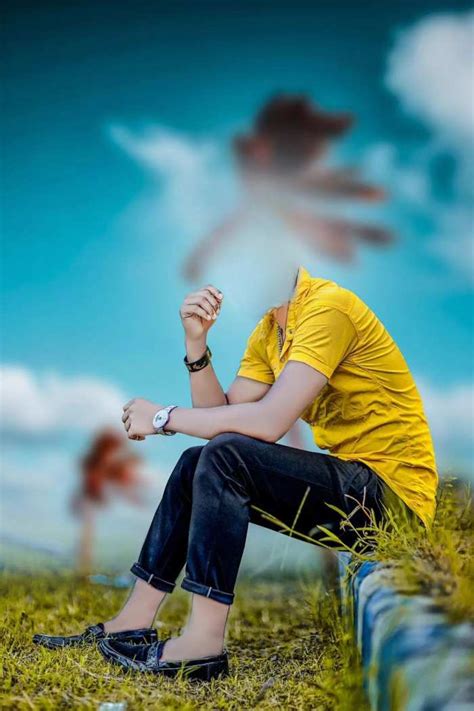 Boy Sitting Body Without Face Cut Editing Background Cbeditz