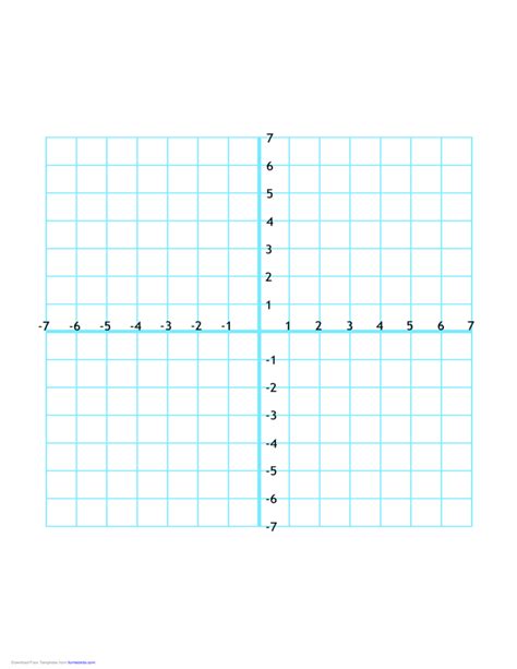 Numbered Four Quadrant Grid 14x14 Free Download