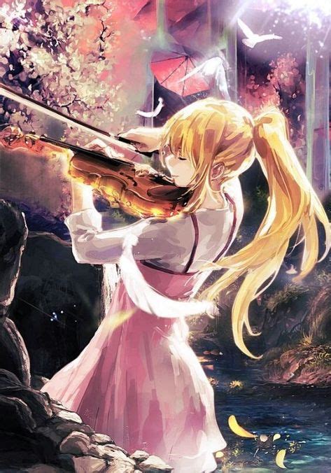 Chica Anime Tocando El Violin Anime En 2019 Shigatsu Wa Kimi Kimi