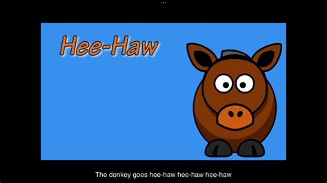Learning Sounds Of These Animals S01e06 The Donkey Goes Hee Haw Hee Haw
